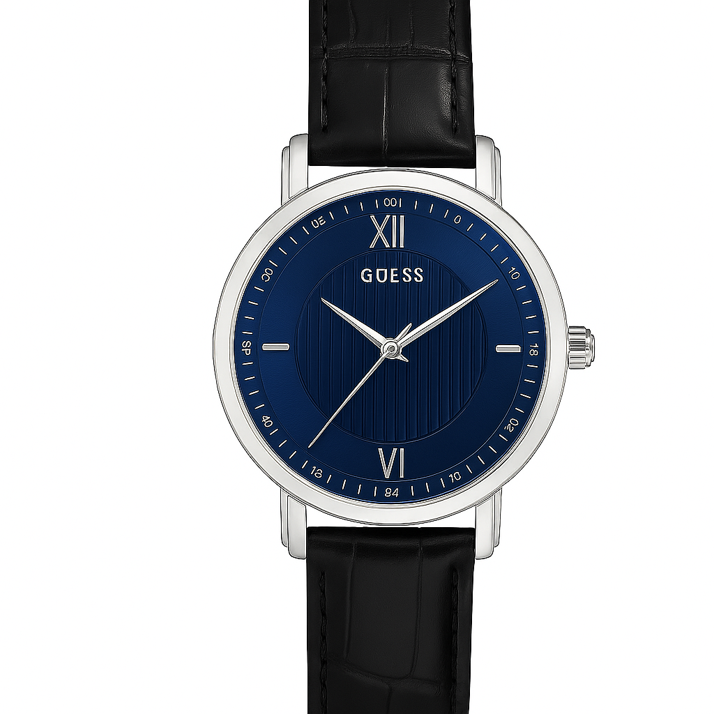 GUESS Men's U0793G2 Blue Dial Preowned Watch