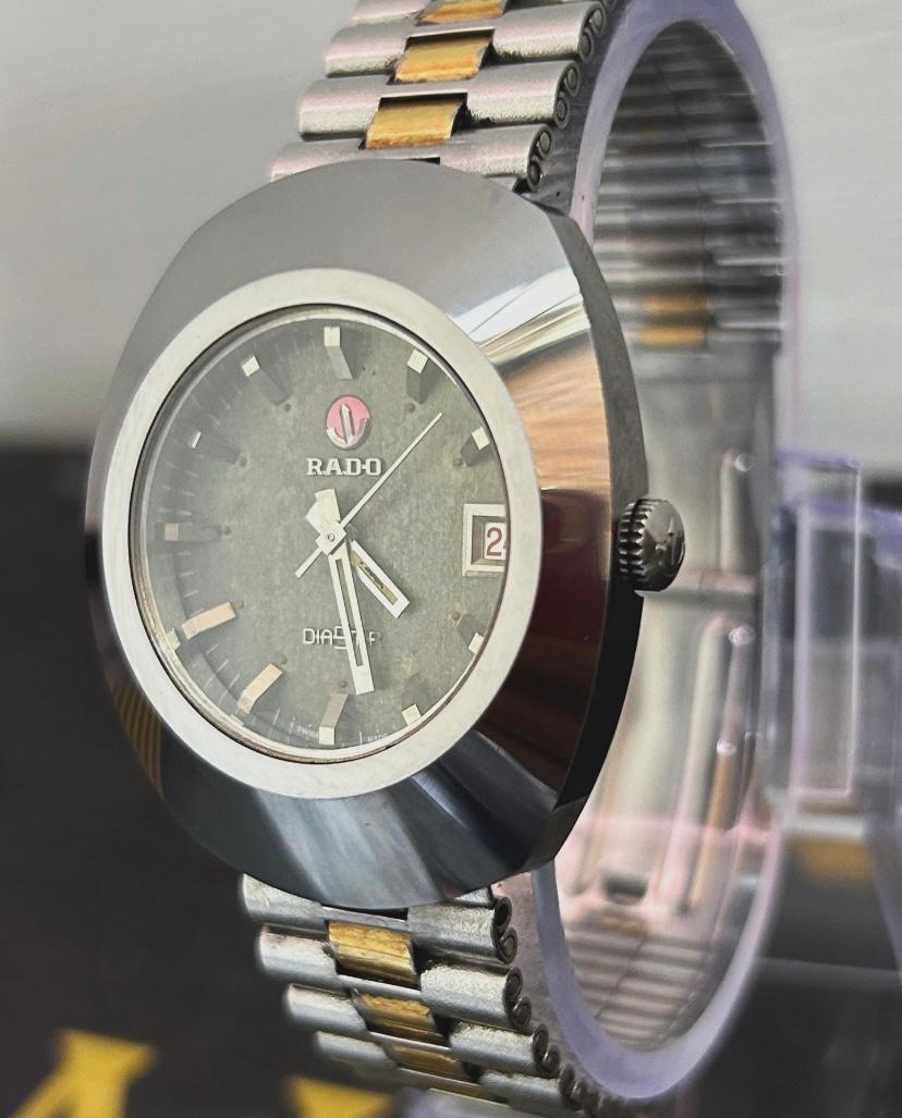 Rado Diastar Men’s Automatic Swiss Made Two-tone Stainless Steel Grey Dial 42mm Watch.