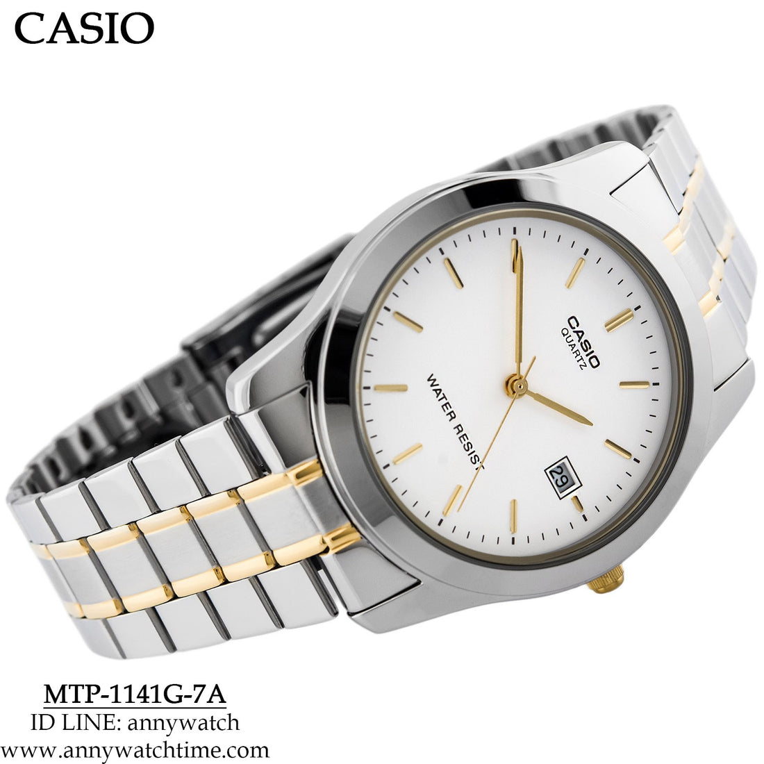 Casio Men's Analog Watch MTP-1141G-7ADF - Preowned Watch